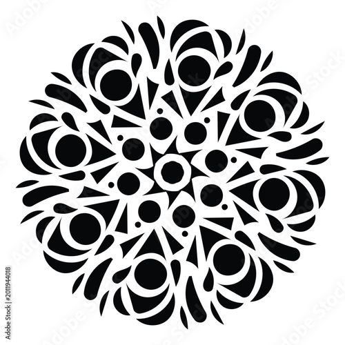 Hand drawn doodle mandala art