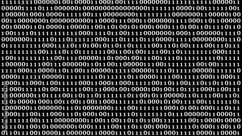 Perspective wall of binary code digital pattern background.4k motion video .