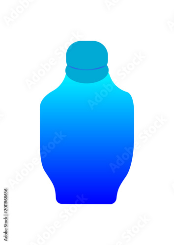 Minimalist Perfume Bottle Silhouette Gradient Icon – Cosmetic Fragrance Container Illustration
