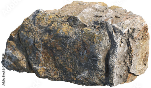 Rustic Natural Stone Isolated on Transparent Background – Raw Rock Texture and Geological Mineral Formation PNG