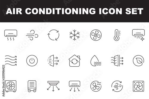 Foto Air Conditioning icon set