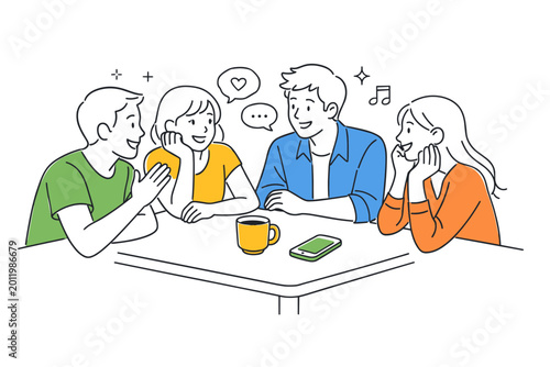 A casual social gathering where friends spend quality time together after
