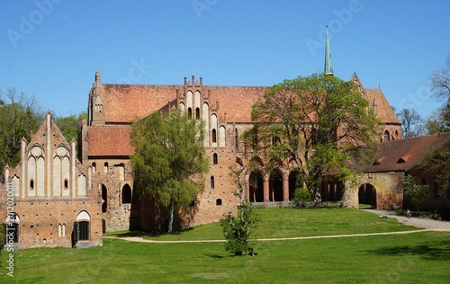 Kloster Chorin (Chorin abbey) is a Gothic medieval monastery with a large court and church tower in Chorin, Brandenburg, Germany 