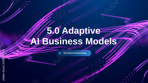 Canvastavla Wave tech data and background ai neuron with technology abstract digital