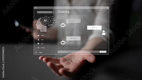 Tableau sur toile AI image generator interface enables image, AI, and generator process by convert