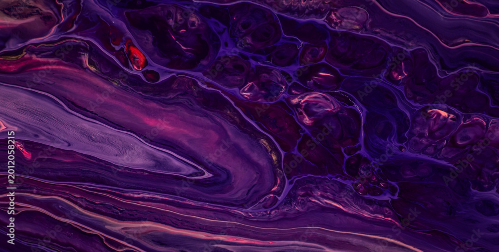 Obraz premium Chaotic Colorful Dots Exploding in Abstract Indigo Chaos