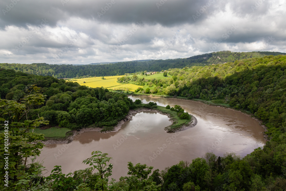Fototapeta premium Horseshoe bend of the River Wye from Wintour's Leap viewpoint