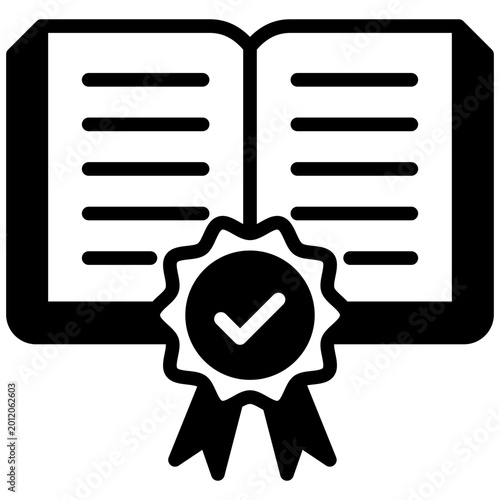 Cuadro en lienzo Lesson Completion Glyph Icon, Mini Illustration For Modern Concept, Ui, Ux Web And App Development
