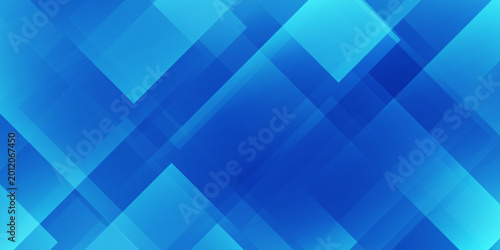 Foto Blue abstract geometric background with overlapping transparent squares and triangles for corporate business design