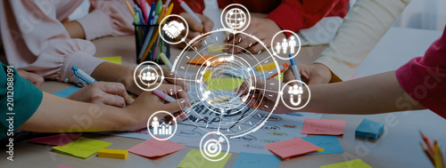 Foto Concept of target group strategy optimizes digital marketing