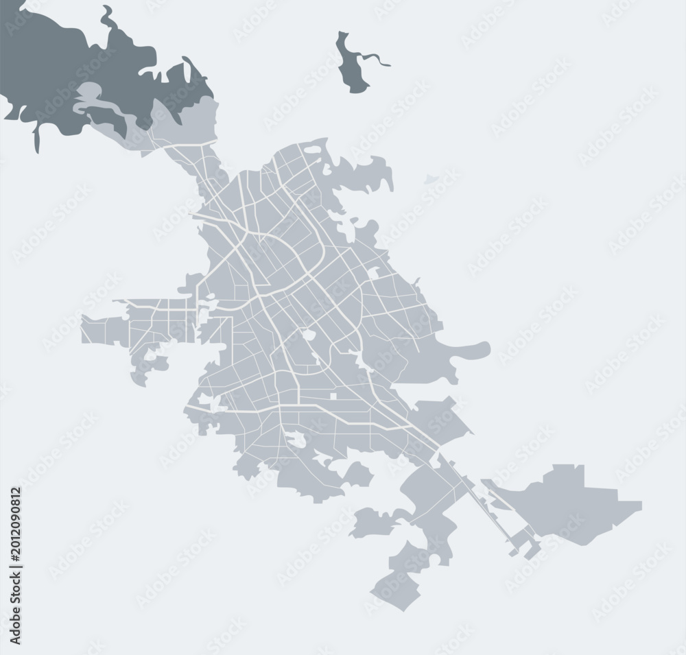 Obraz premium Map of San Jose city