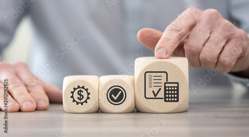 Quadro su tela Concept of financial audit