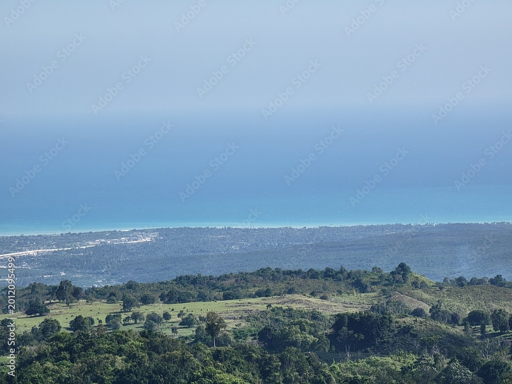 Fototapeta premium Bahoruco National Park Hoyo Pelempito Landscape Flora Forest Dominican Republic
