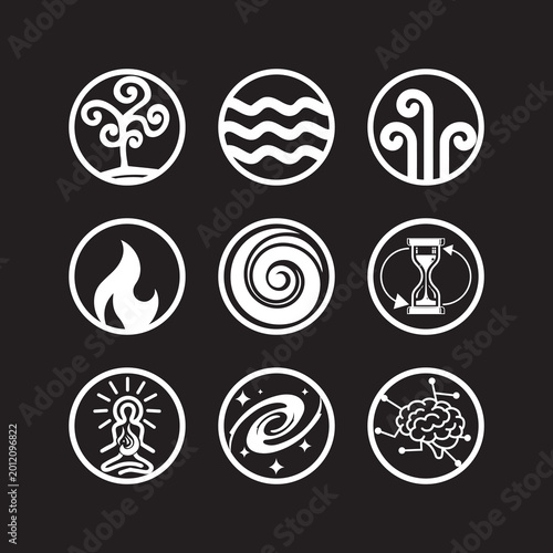 Mental Health and Meditation Logo illustration for Modern Wellness Branding