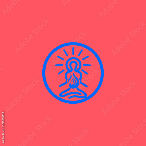 Mental Health and Meditation Logo illustration for Modern Wellness Branding