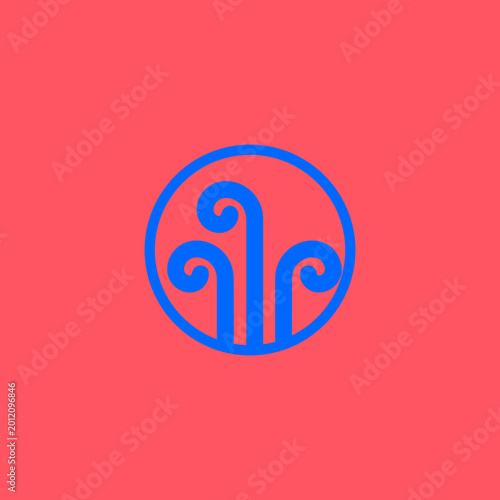 Mental Health and Meditation Logo illustration for Modern Wellness Branding