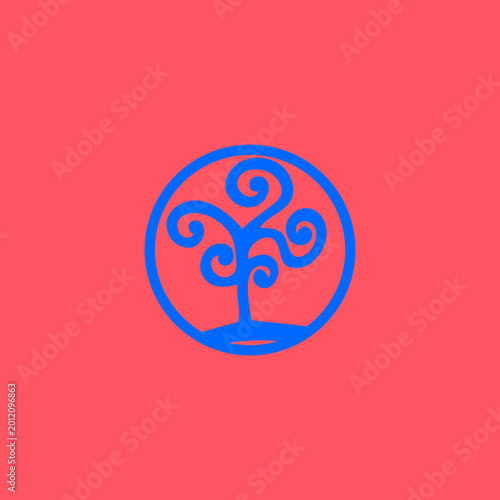 Mental Health and Meditation Logo illustration for Modern Wellness Branding