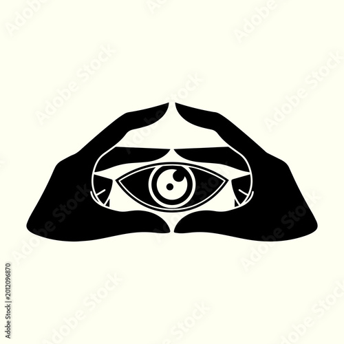 Aesthetic Hand and Eye Logo Design for Modern Branding Needs