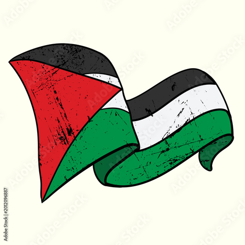 Beautiful Palestinian Flag Illustration for Branding and Printing Design Needs