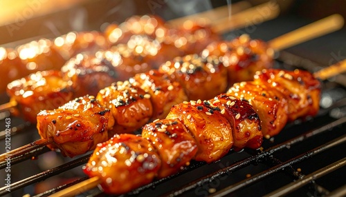 Japanese Yakitori Chicken Skewers with Glaze