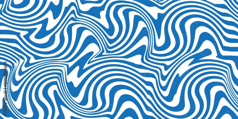 Obraz premium Dynamic blue abstract with flowing striped curves and motion effect, suitable for creative, tech, and presentation use.