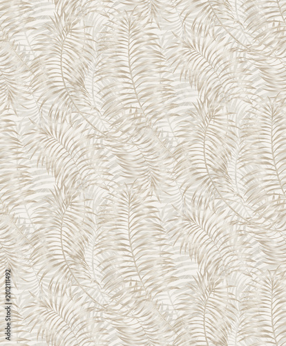 Εκτύπωση καμβά Seamless sophisticated modern abstract texture with high-definition ivory palm l