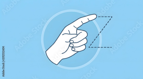 Hand with Index Finger Pointing Upwards.