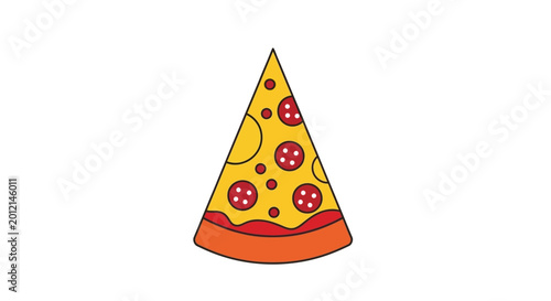 Quadro su tela A slice of pepperoni pizza.