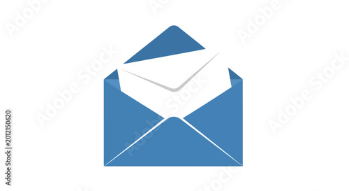 Canvas-taulu Blue Envelope with White Letter.