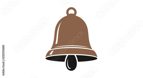 Canvastavla Brown Metal Bell With Handle.