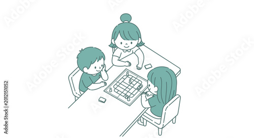 Canvastavla Children playing board game together.