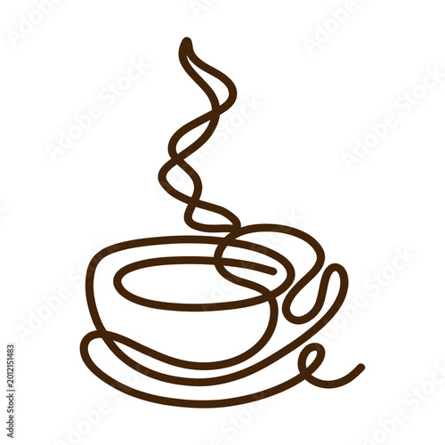 cup of hot coffee with steam