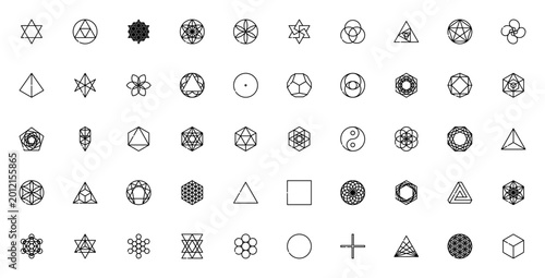Foto Sacred Geometry icon set