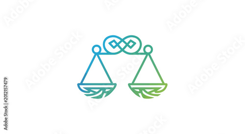 Symbolic Balance Scales Representing Justice, Equality, and Infinity
