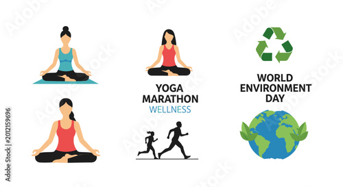 Konstfotografi Yoga Meditation Figure in Still Pose for Wellness.