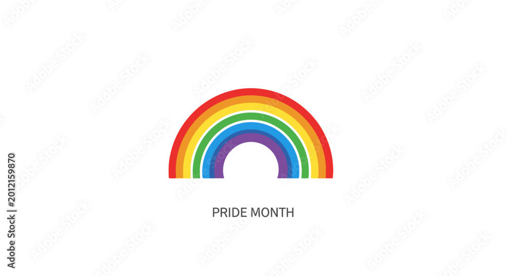 Obraz premium Colorful rainbow arc isolated on white background.