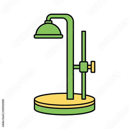 Fotografija Flat design icon of a lab retort stand, representing scientific research, chemistry experiments, and laboratory equipment