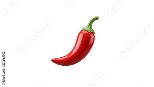 3D Red Chili Pepper Illustration Isolated on Transparent Background