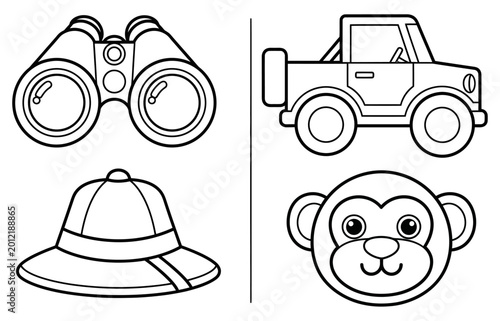 Photography Wildlife adventure coloring page