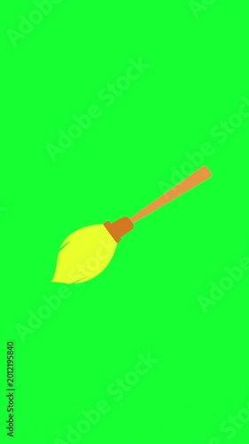 Magic Wand Spark Animation On Green Screen