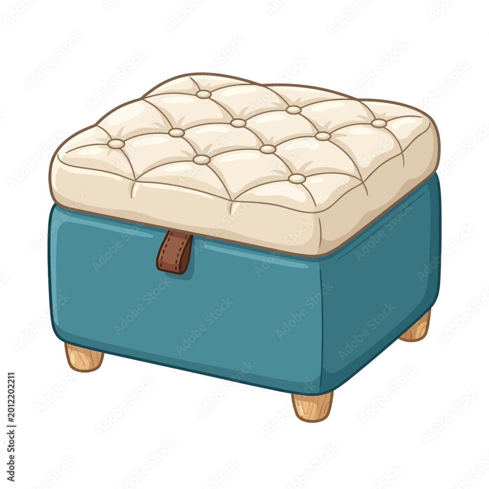 Fototapeta premium Tufted Ottoman Footstool