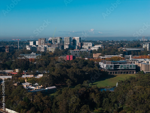 View of Macquarie University complex in the morning, Sydney, Australia.