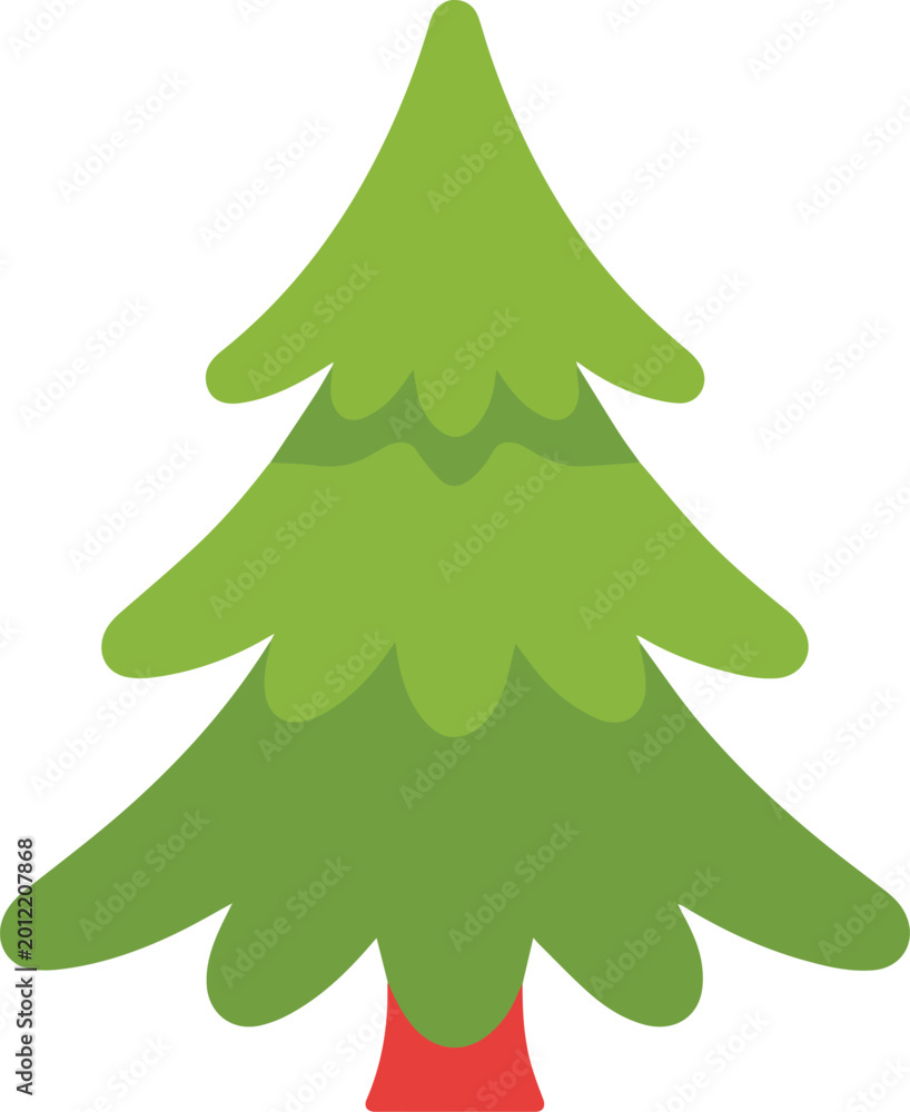 Fototapeta premium Pine tree silhouette for logo and branding use