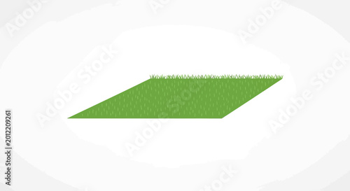 Green Parallelogram Shape with Grass Texture.