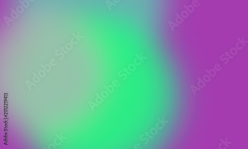 Foto Abstract green and purple gradient background, with soft blended color