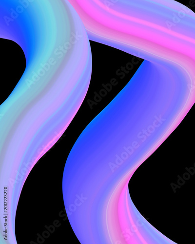 abstract blue neon with purple and pink gradation wavy lines background with smooth fluid gradient shapes. for wallpaper and background