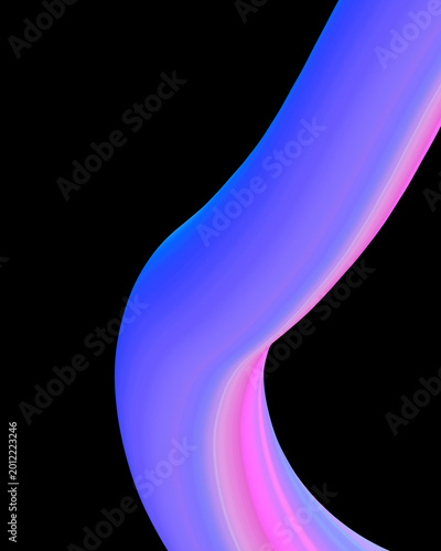 abstract blue neon with purple and pink gradation wavy lines background with smooth fluid gradient shapes. for wallpaper and background