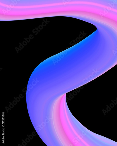 abstract blue neon with purple and pink gradation wavy lines background with smooth fluid gradient shapes. for wallpaper and background