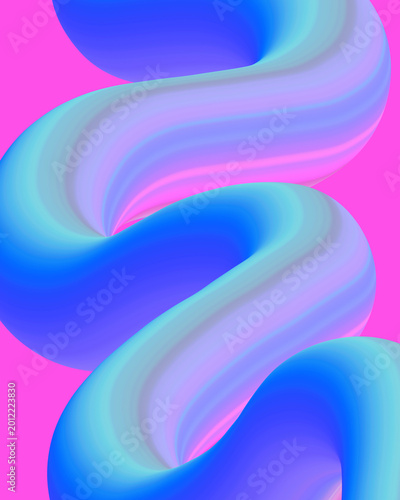 abstract blue neon with purple and pink gradation wavy lines background with smooth fluid gradient shapes. for wallpaper and background