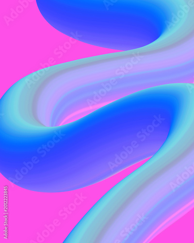 abstract blue neon with purple and pink gradation wavy lines background with smooth fluid gradient shapes. for wallpaper and background